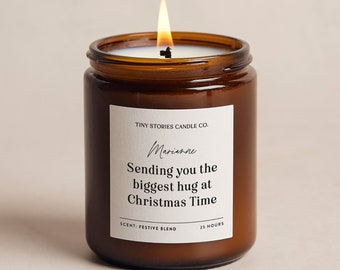 Christmas Hug Candle | Personalised Christmas Candle Gift | Soy Wax Essential Oil Candle