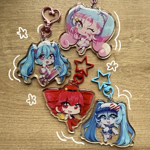 Breloques Miku+Teto 2,5" en acrylique