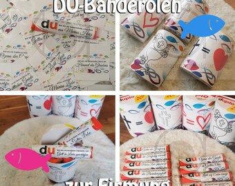 72 digital Christian Confirmation Fish Rainbow Duplo banderoles – Personal gift idea with sayings & 10 DIY gift box templates