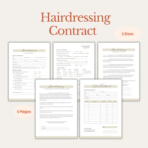 Formulaires client pour coiffeur professionnel, consentement pour la coloration des cheveux, la correction de la couleur, la permanente, formulaire d'admission du coiffeur, formulaire de coiffeur modifiable