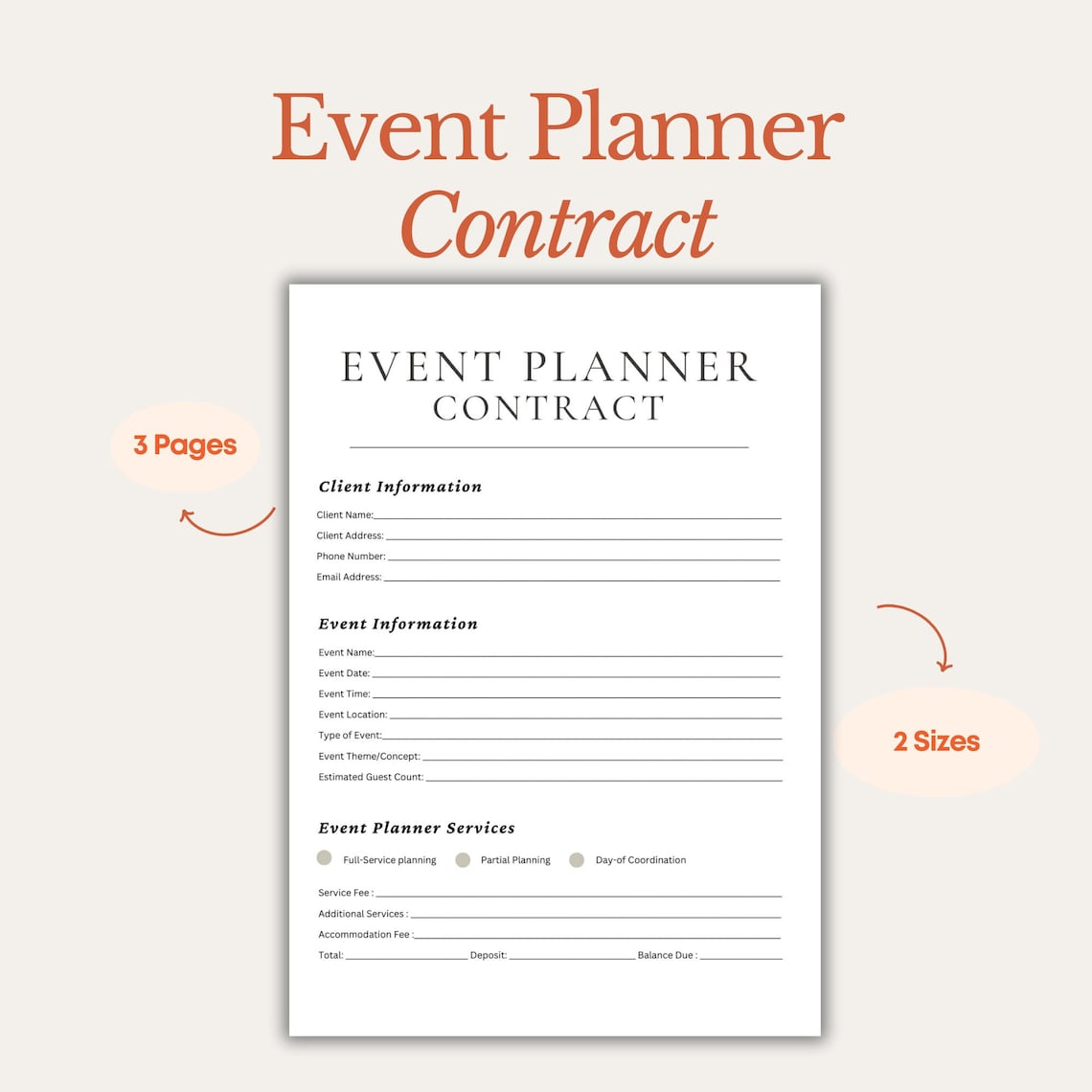 Event Planner Contract Template Event Planner Client Forms Wedding Event Planner Contract Template Event Planner Client Forms Wedding