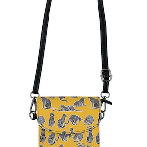 Portefeuille, petite pochette design chat, porte-monnaie, coque de téléphone pour amoureux des chats