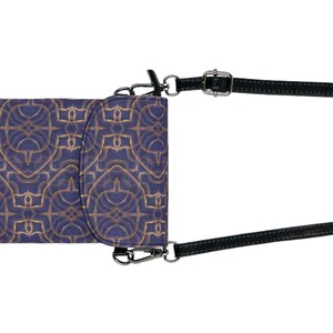 Cartera para teléfono celular Bolso bandolera con diseño abstracto dibujado a mano en tonos neutros