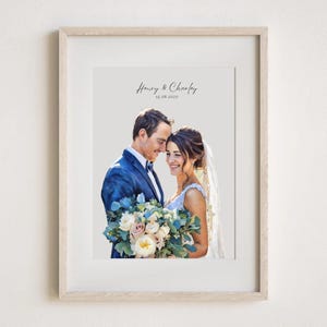 Personalisiertes Hochzeitsportrait vom Foto, Benutzerdefiniertes Paarportrait vom Foto, Geburtstagsgeschenk, handgemachte Illustration, Geschenk für Sie Ihn, Weihnachtsgeschenk