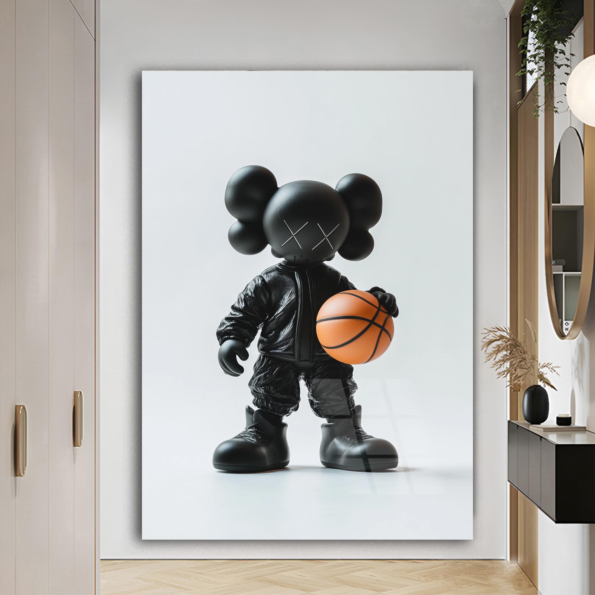 Black Kaws Art Motivational Wall Art Framed Artwork Christmas Gift