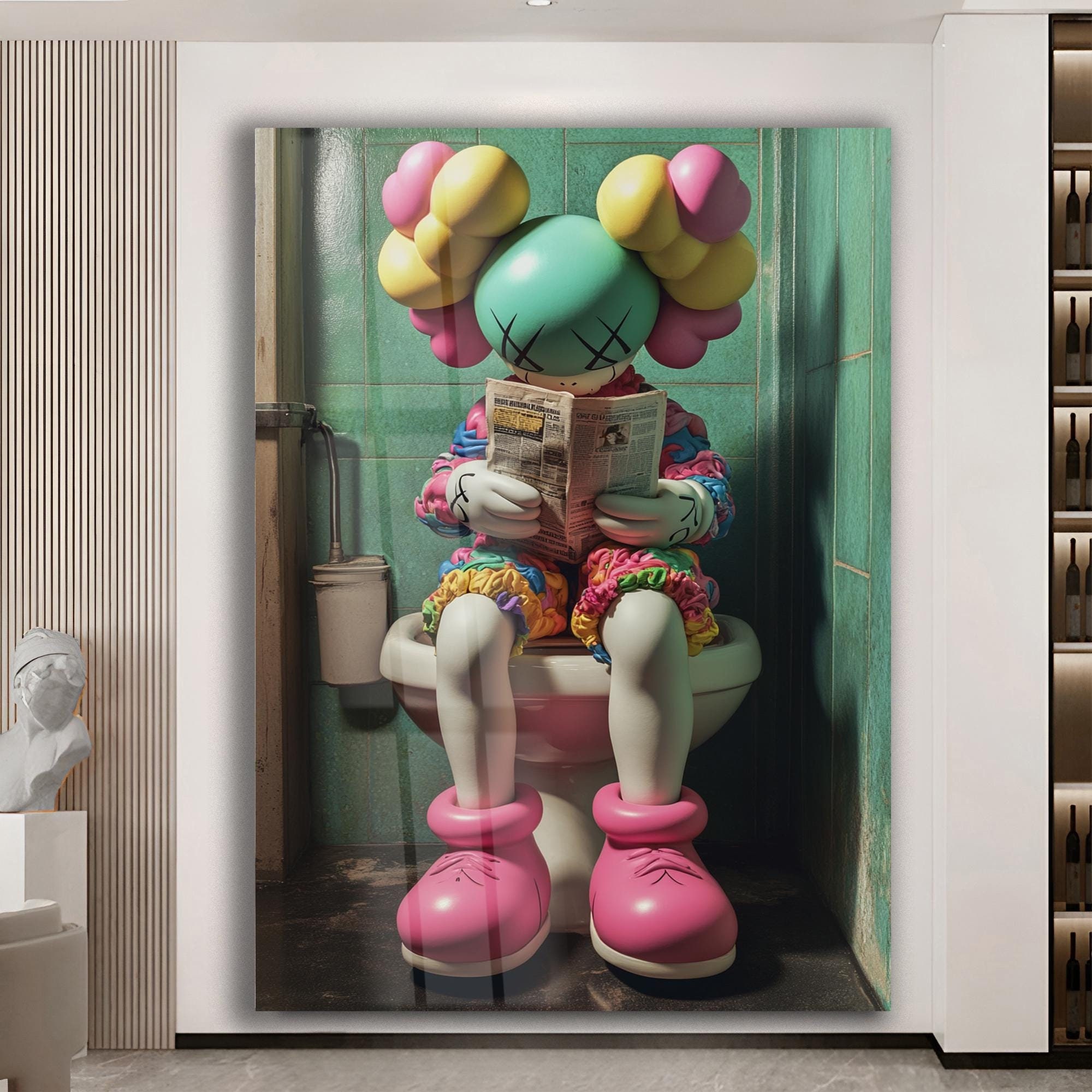 Kaws Wall Art Kaws Figure Extra Large Wall Art Modern Decor