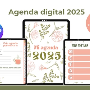 Planificador 2025 para mujeres emprendedoras |  editable en Canva | versión digital e imprimible | plantilla + PDF| Hipervinculado