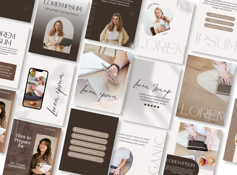 Instagram Carousel Canva Templates Minimalist Beige and Brown Editable ...