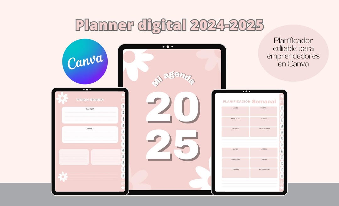2025 Digital Planner for Entrepreneurs – Canva Template – Printable PDF ...