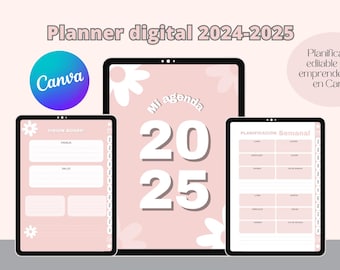 2025 Digital Planner for Entrepreneurs – Canva Template – Printable PDF