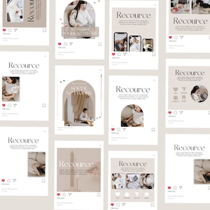 Instagram-inlägg | Kontinuerliga vertikala karuseller | Influencers-innehållsskapare | Brunbeige minimalistisk stil |