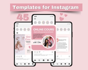 Editable Canva Instagram Templates – Pink Personal Brand Carousel – PDF