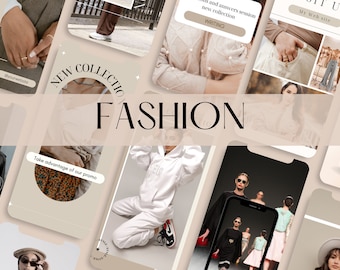 180 Fashion Ecommerce Instagram Post Canva Templates | Fashion Instagram Stories Templates | Fashion Posts for Instagram | Canva Templates