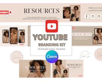 YouTube Banner and Thumbnail Templates: Canva Branding Kit (PDF)