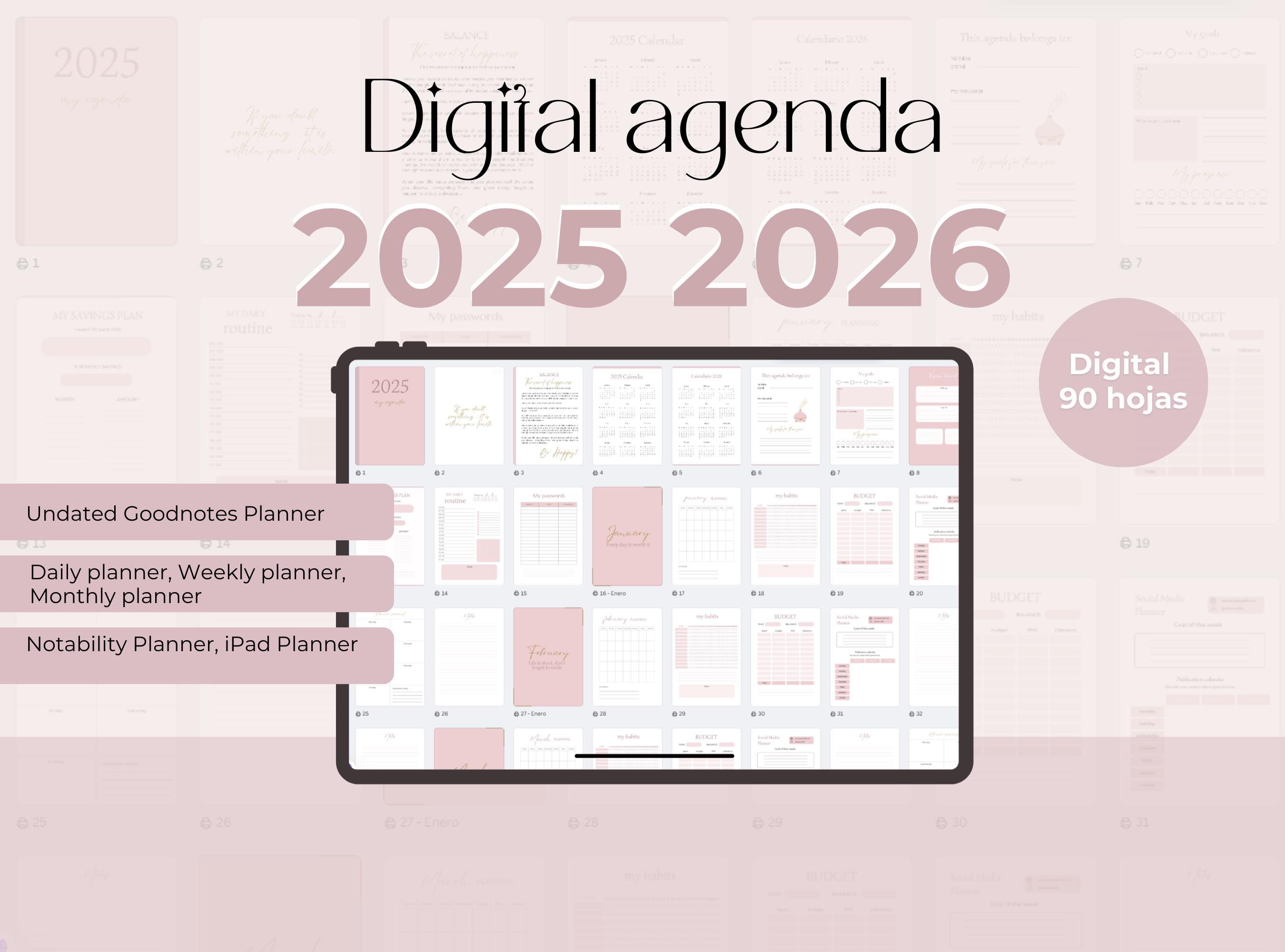 Agenda Editable 2025 2026 Agendas Imprimible Y Versión Digital ...