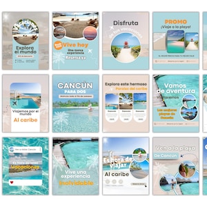 Eleva Tu Presencia Online: 50 Plantillas de Agência de Viagens en Canva para Redes Sociais Profissionais