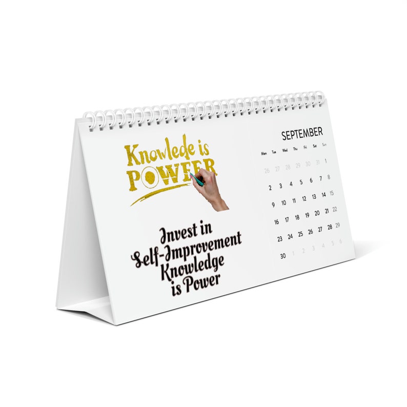 Motivational Quote an Inspiring Calendar With Monthly Quotes Etsy