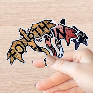 Fourth Wing Dragon Sticker - Iron Flame & Onyx Storm Sticker Set - Kindle Sticker Accessories for the Romantasy Lover