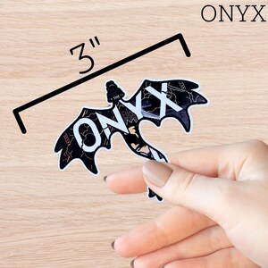 Fourth Wing Dragon Sticker - Iron Flame & Onyx Storm Sticker Set - Kindle Sticker Accessories for the Romantasy Lover