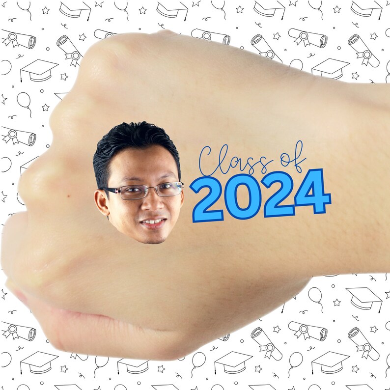 Custom Face Tattoos For Graduation Parties Ceremonies And Custom face tattoos for graduation parties ceremonies and