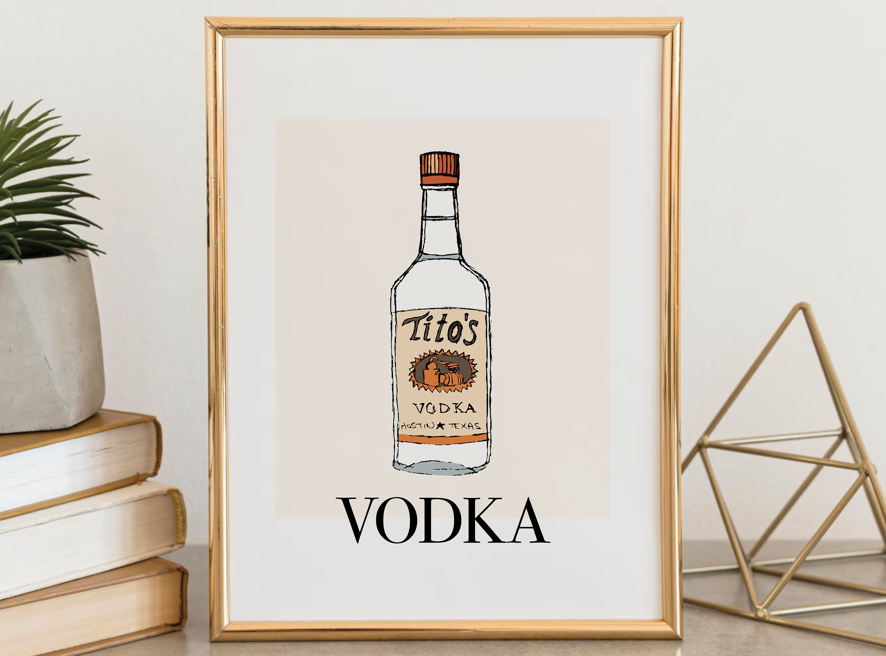 Titos Vodka Hand Drawn Poster/print, Birthday Gift, Father's Day Gift ...