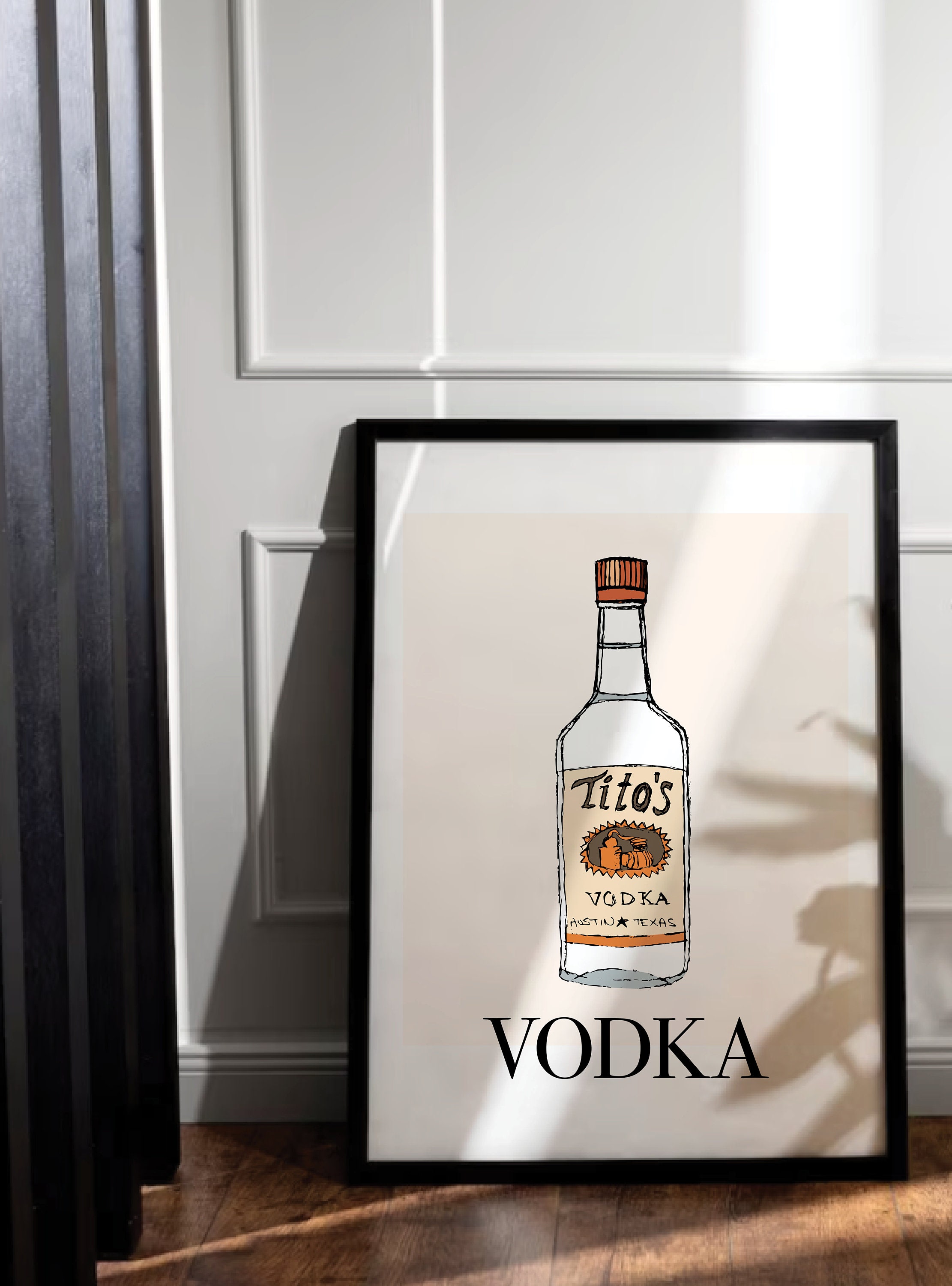 Titos Vodka Hand Drawn Poster/print, Birthday Gift, Father's Day Gift ...