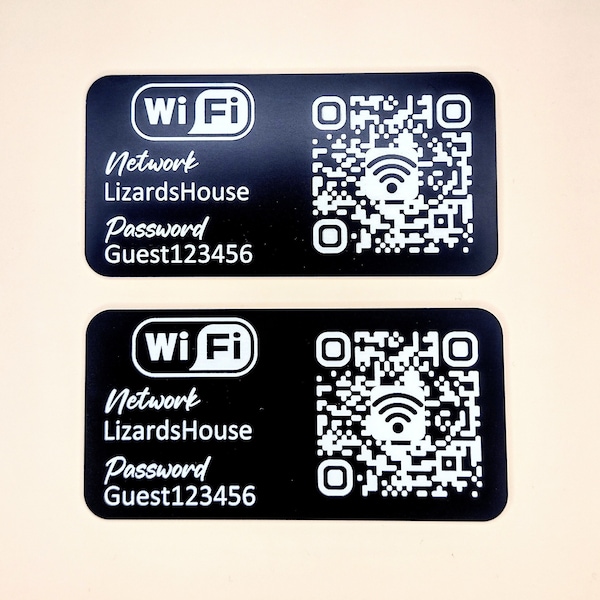 X2 Mini WiFi QR Code Stand Sign Business Home Shop Cafe Restaurant Wi-Fi password