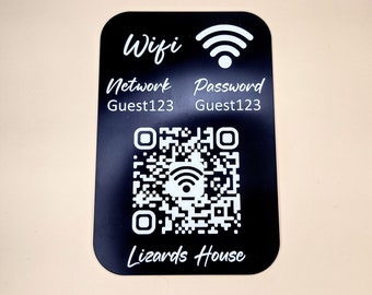 Mini WiFi QR Code Stand Sign Business Home Shop Cafe Restaurant Wi-Fi password