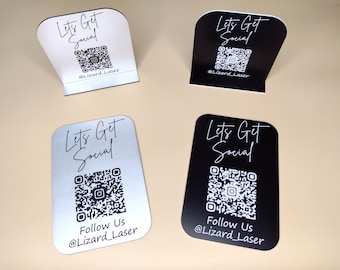 Mini QR Code Stand Instagram Social Media Sign Business Markets