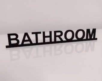 BATHROOM door sign, door topper, shelf decor, door frame art, wall decor, novelty sign gift for him gift for her