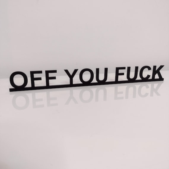 F_ck Off - Black Door Sign - Art Deco F_ck Off - Black Door Sign - Art Deco