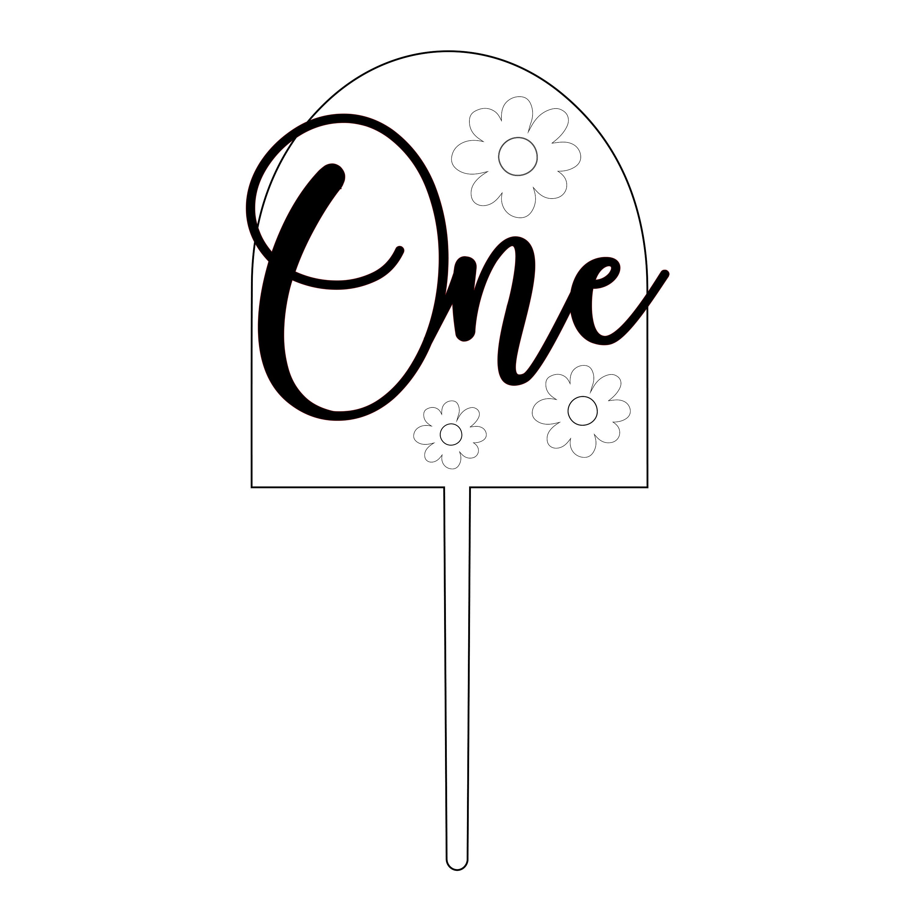 Boho One Topper Svg Baby Cake Topper Laser Cut File Daisy - Etsy