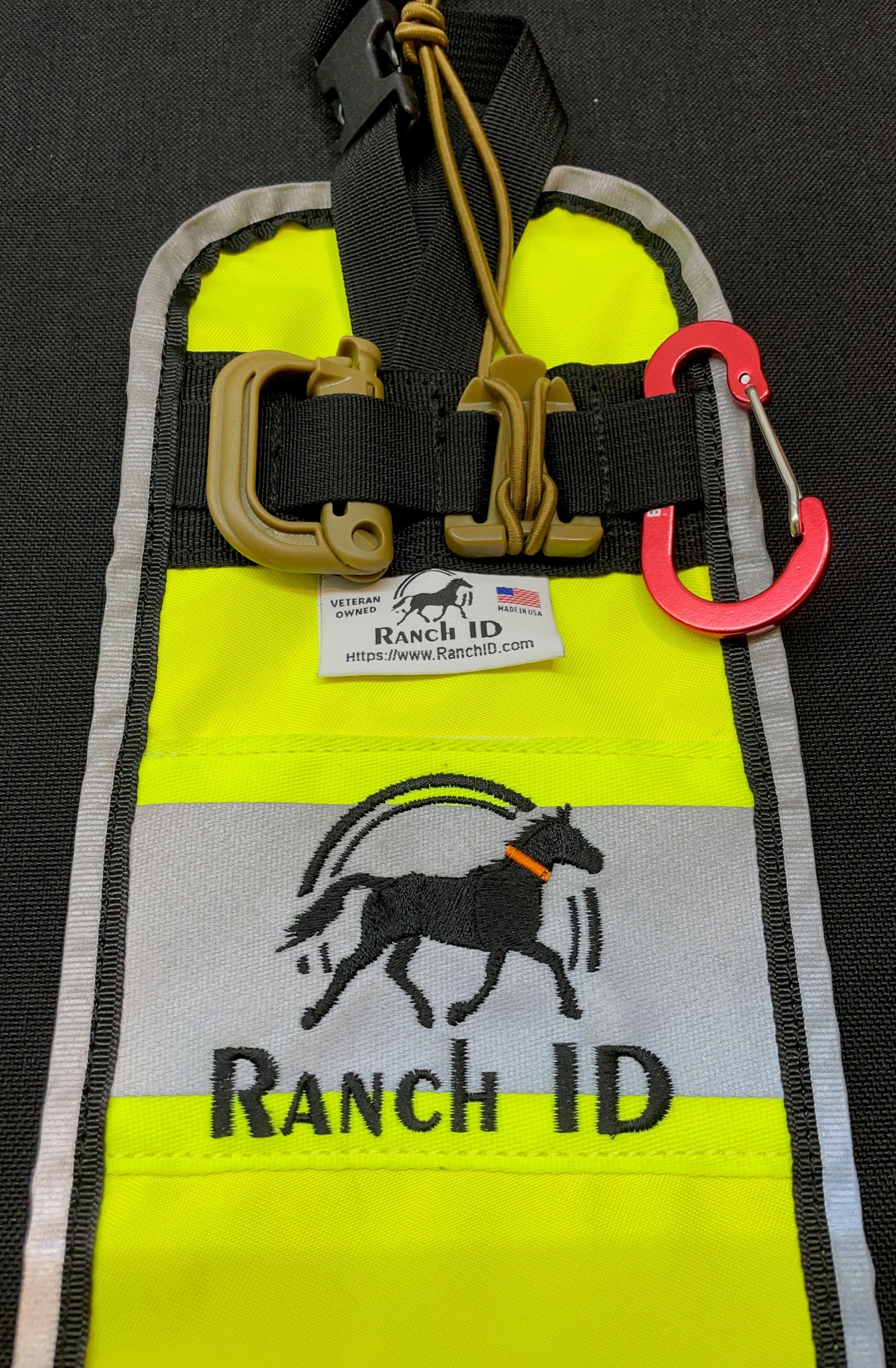 Hi Visibility, Reflective Horse Chest Collar, Reversable Neon Orange