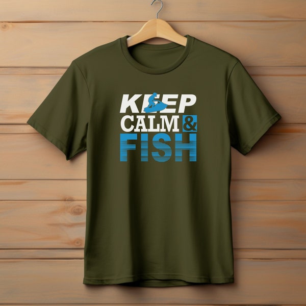 Funny Fishing T-Shirt | Stay Cool and Catch Fish | Keep Calm & Fish | Fishing Shirt Gift For Dad