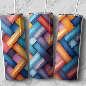 Nahtloses Farbmuster, Sublimation Tumbler Wrap, 20 Oz Sublimation Design, gerade und konisch Tumbler Design PNG, digitaler Download PNG