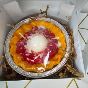 5&quot; Cherry Cobbler Scented Pie Candle