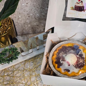5&quot; Blueberry Cobbler Scented Pie Candle