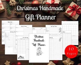 Handmade Holiday Gift Tracker | DIY Gift Planning Organizer | Craft Project Checklist & Budget Planner | Festive Gift Making Planner PDF