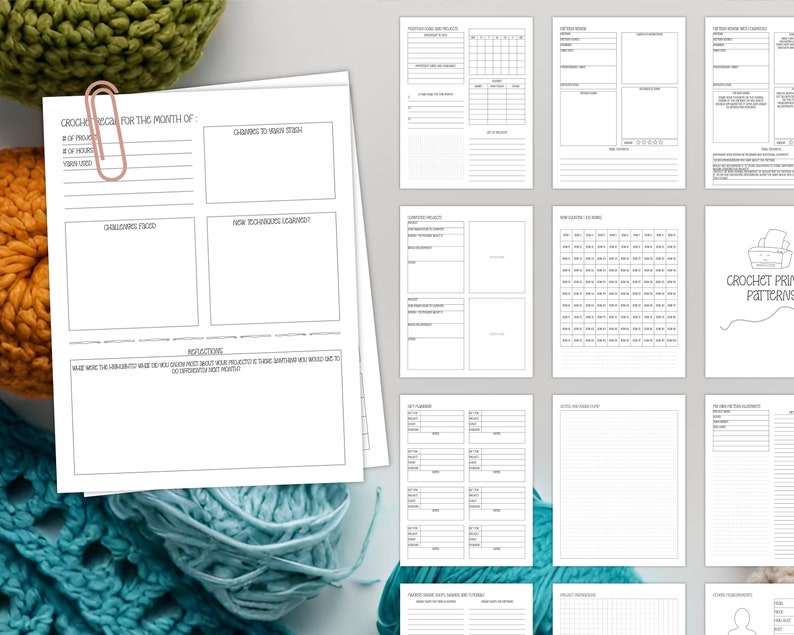 Printable Crochet Project Planner 27 Page to Organize and Track Your ...