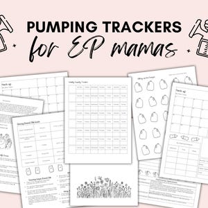 Exclusively Pumping Mama&#39;s Tracker, 15 Page Printable Trackers to Log Milk Stash for Mothers, Schedules and Trackers for Breast Pumping PDF
