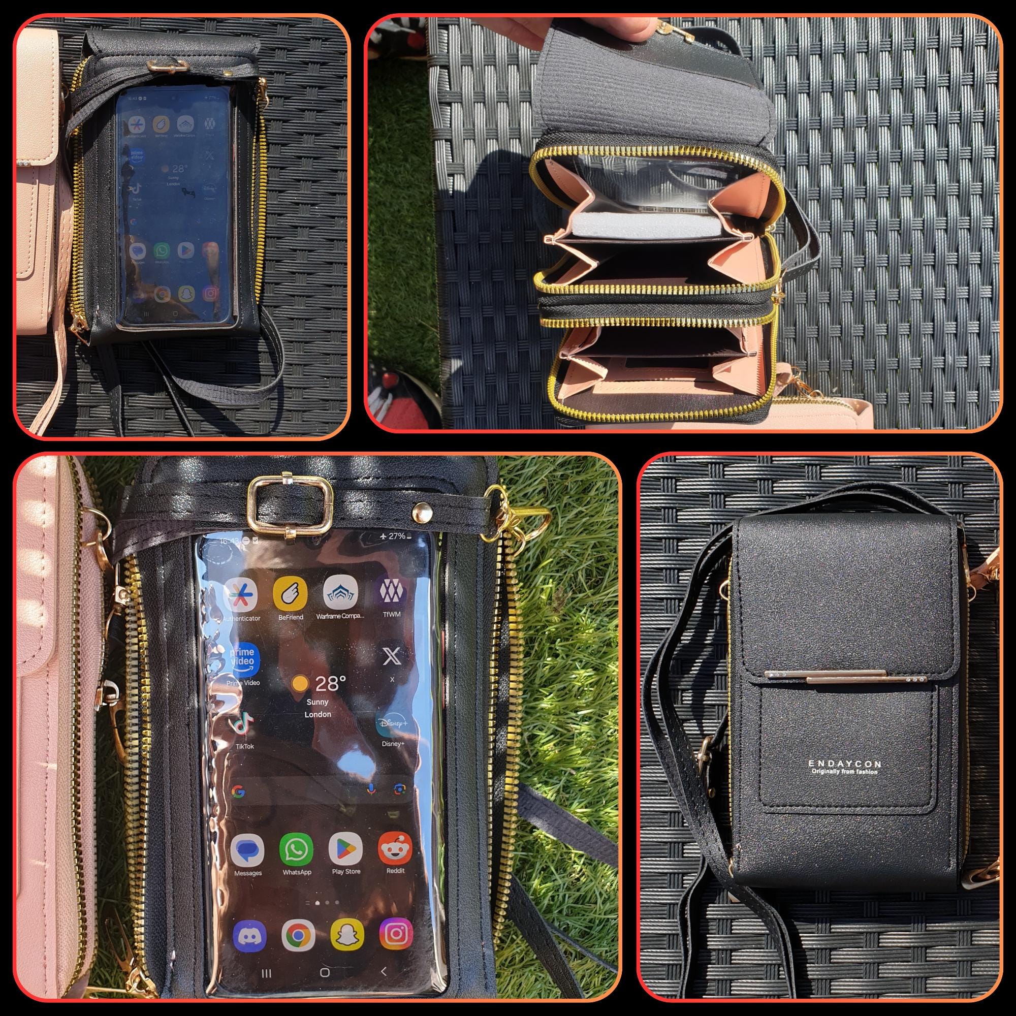 Crossbody phone case with touch screen hotsell