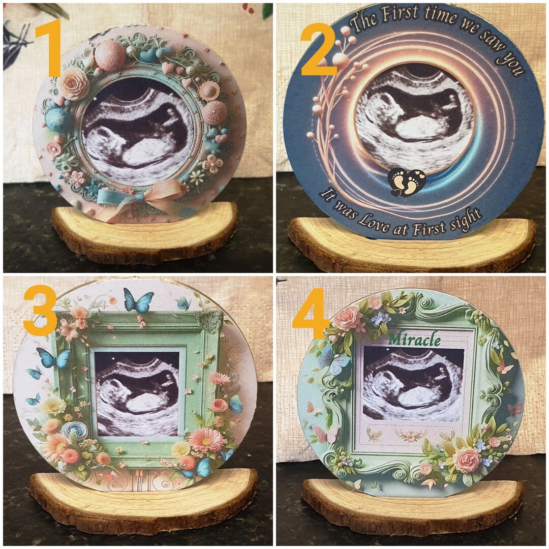 Baby Scan Frame, Babys First Scan Frame, Handmade Personalised Baby