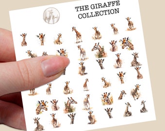 The giraffe collection water slide nail decals