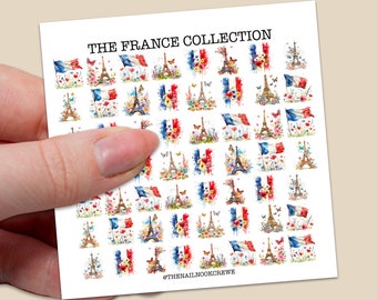 The France collection water slide nail decals