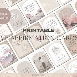 Juego de 30 tarjetas de afirmación de FIV / citas alentadoras de FIV / apoyo emocional para FIV / recorrido de FIV / afirmaciones imprimibles / regalo para FIV