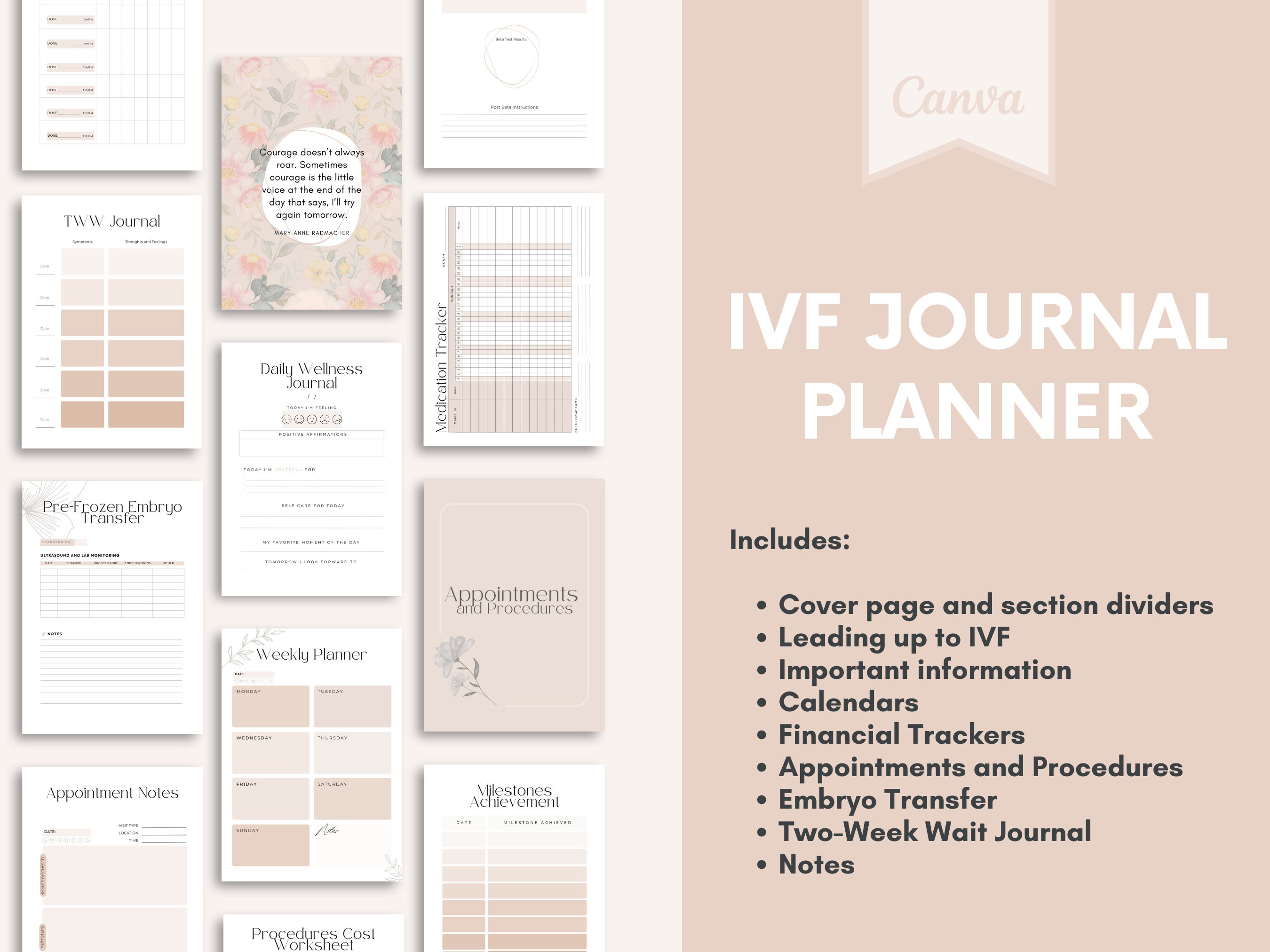 Ivf Planner | Ivf Journal | Ivf Diary | Ttc Planner | Ttc Journal | Ivf ...