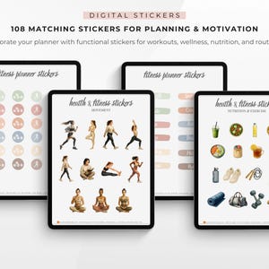 Digital Fitness Planner, Weight Tracker, Exercise Planner, Undated Fitness Journal, Workout Planner, Calorie Tracker, Meal Planner GoodNotes image 7
