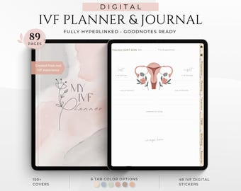 Planificador de FIV y Diario / Planificador de Fertilidad, Diario de FIV, Planificador TTC, Diario de Apoyo Emocional, Planificador Digital GoodNotes