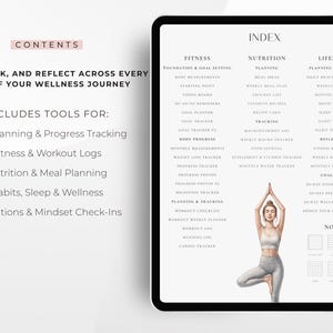 Digital Fitness Planner, Weight Tracker, Exercise Planner, Undated Fitness Journal, Workout Planner, Calorie Tracker, Meal Planner GoodNotes image 3