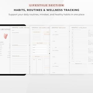 Digital Fitness Planner, Weight Tracker, Exercise Planner, Undated Fitness Journal, Workout Planner, Calorie Tracker, Meal Planner GoodNotes image 6